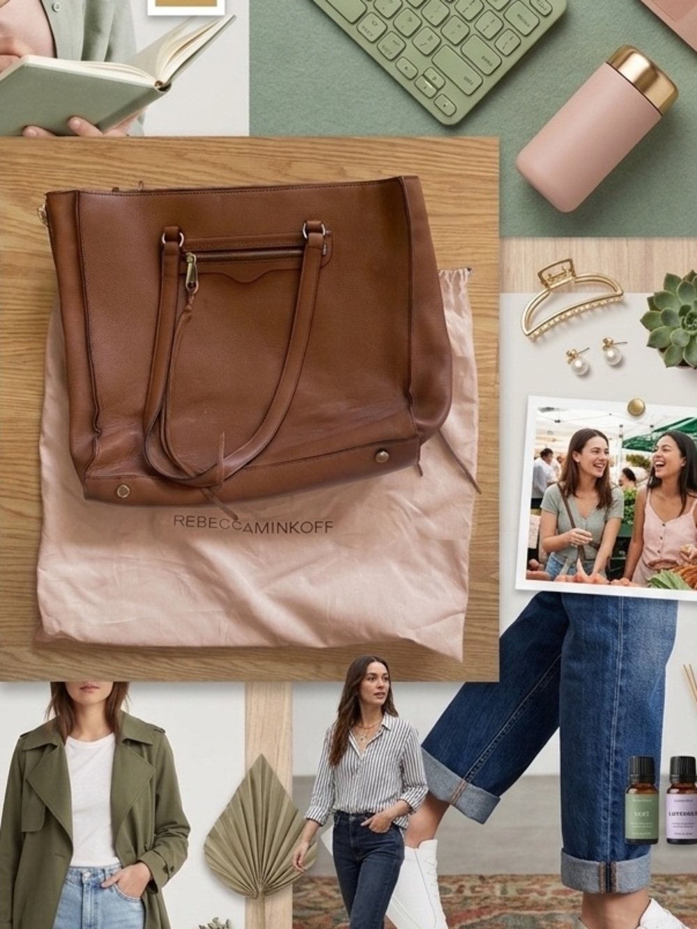 Rebecca Minkoff Cognac Work Tote